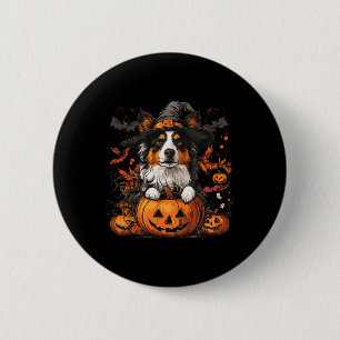Australian Shepherd Pumpkin Halloween Thanksgiving 6 Cm Round Badge
