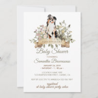 Australian Shepherd Puppy Baby Shower