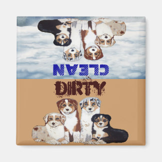 Australian Shepherd Puppy Dishwasher Magnet