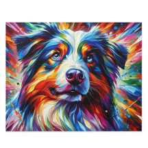 Australian Shepherd Puzzle: Blue Merle Aussie