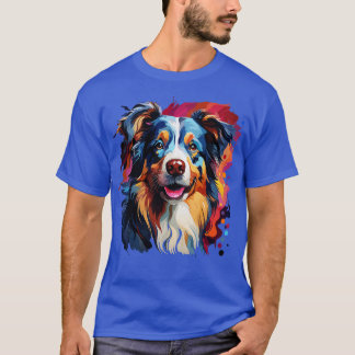 Australian Shepherd Rainbow T-Shirt