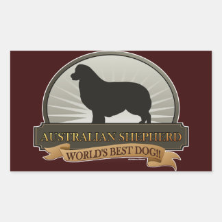 Australian Shepherd Rectangular Sticker