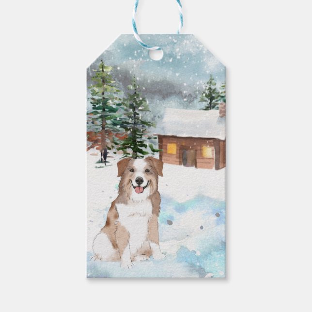Australian Shepherd (Red) Gift Tag (Front)