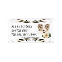 Australian Shepherd Red Merle Address Label