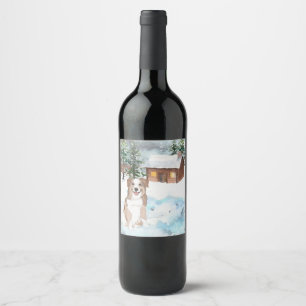 Australian Shepherd (Red) Wine Label