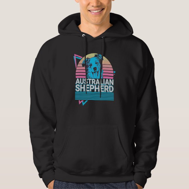 Australian Shepherd Retro Hoodie (Front)