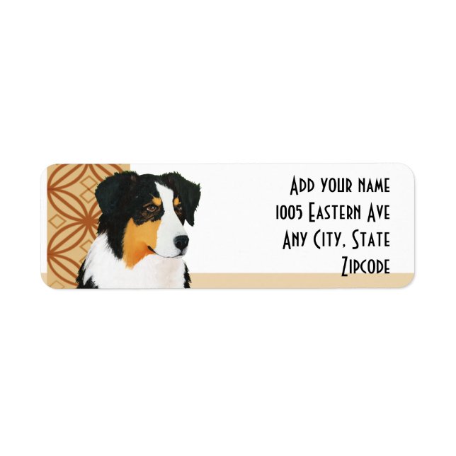 Australian Shepherd Return Address Label (Front)