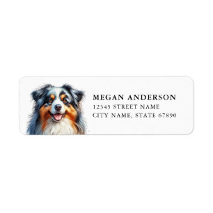 Australian Shepherd Return Address Labels
