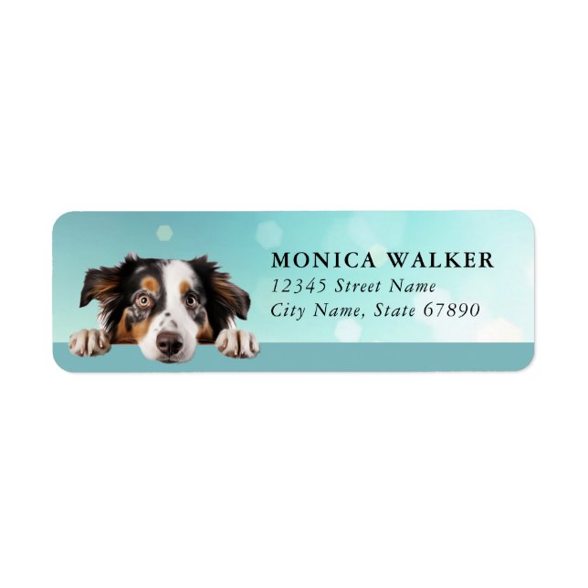 Australian Shepherd Return Address Labels (Front)