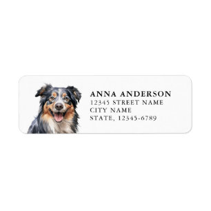 Australian Shepherd Return Address Labels