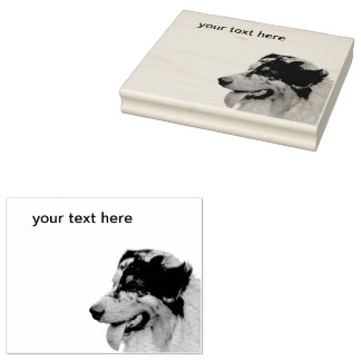 Australian Shepherd Rubber Stamp