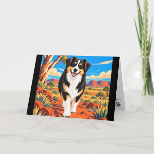 Australian Shepherd SAVOR THE JOURNEY Art Card