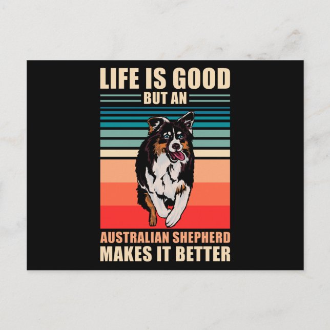 Australian Shepherd Saying Postcard (Front)