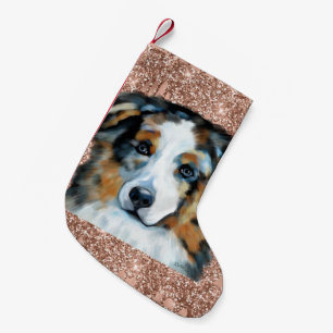 Australian Shepherd   Small Christmas Stocking