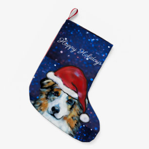 Australian Shepherd   Small Christmas Stocking