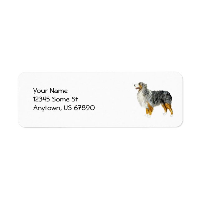 Australian Shepherd Standing Labels (Front)