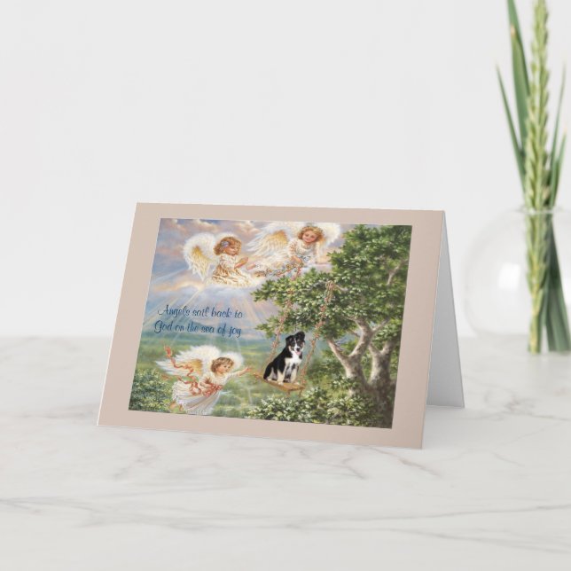 Australian Shepherd Sympathy Card (Front)