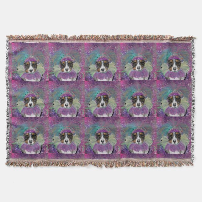 AUSTRALIAN SHEPHERD THROW BLANKET (Front)