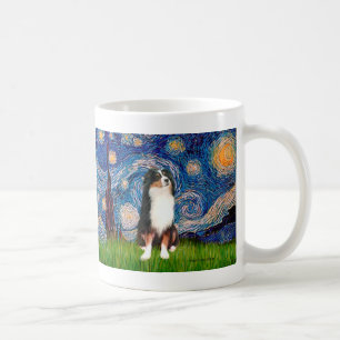 Australian Shepherd (Tri2) - Starry Night Coffee Mug