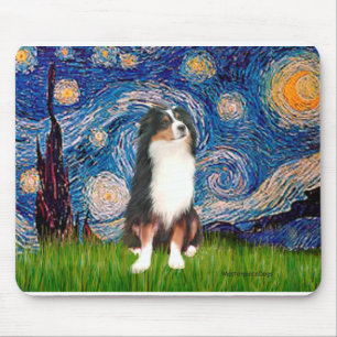 Australian Shepherd (Tri2) - Starry Night Mouse Mat