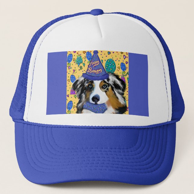 AUSTRALIAN SHEPHERD  TRUCKER HAT (Front)