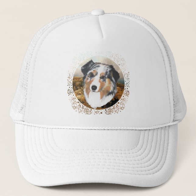 Australian Shepherd Trucker Hat (Front)