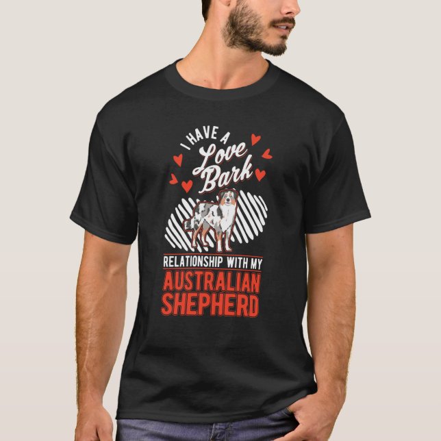 Australian Shepherd Valentine's Day Aussie T-Shirt (Front)