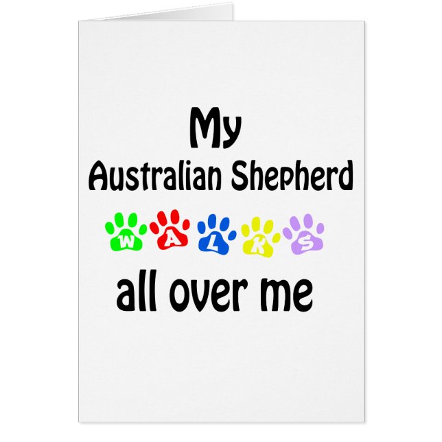 Australian Shepherd  Walks Design (Front)