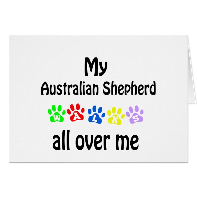 Australian Shepherd  Walks Design (Front Horizontal)