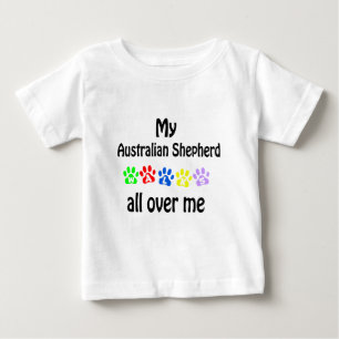 Australian Shepherd  Walks Design Baby T-Shirt