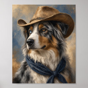 Australian Shepherd Wall Art — Trail Boss Cowboy