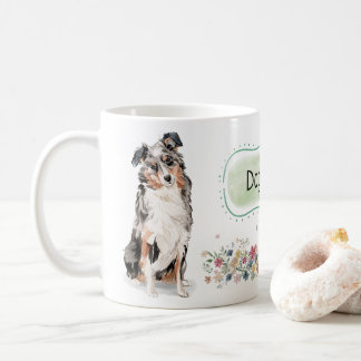 Australian Shepherd Watercolor Mug
