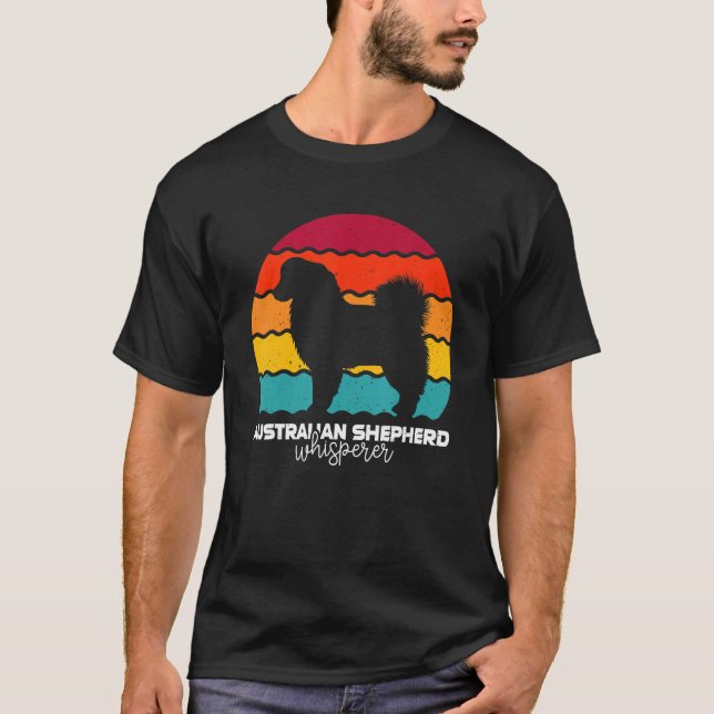 Australian Shepherd Whisperer Retro Vintage T-Shirt (Front)