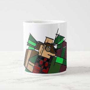 Australian Shepherd winter  Large Coffee Mug