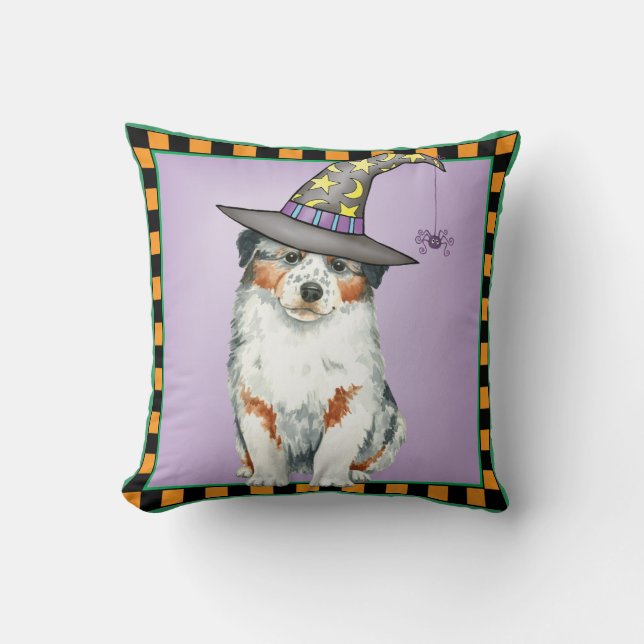 Australian Shepherd Witch Cushion (Front)