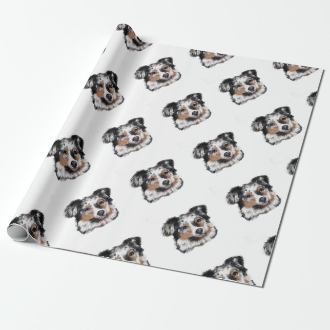 Australian Shepherd Wrapping Paper (Unrolled)