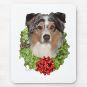 Australian Shepherd Wreath Mouse Mat