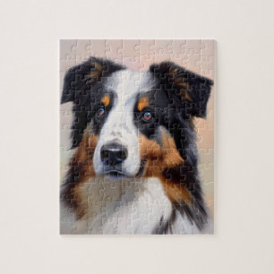 Australian Shepherd's head Jigsaw Puzzle