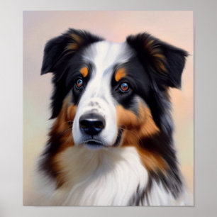 Australian Shepherd's head Poster