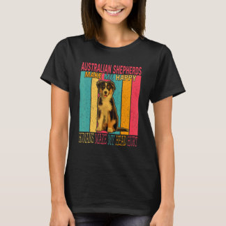 Australian Shepherds Make Happy Humans Make Head H T-Shirt