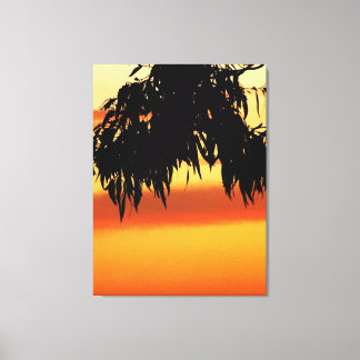 Australian Silhouette Sunset  Wrapped Canvas