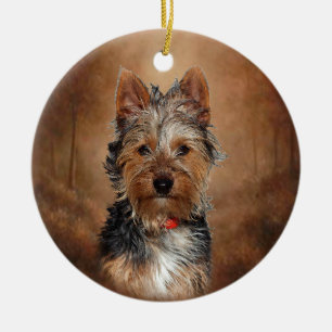 Australian Silky Terrier Ceramic Tree Decoration