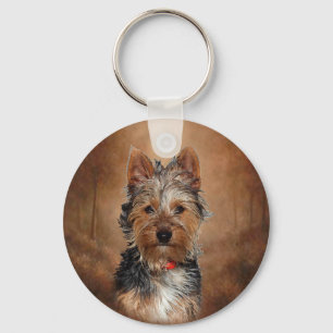 Australian Silky Terrier Key Ring