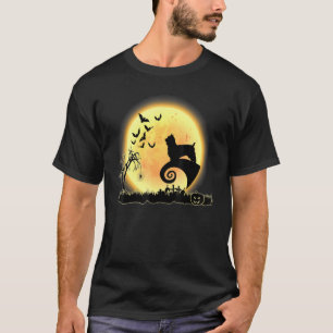 Australian Silky Terrier Scary And Moon Dog Hallow T-Shirt