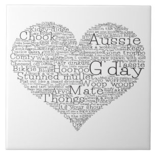 Australian slang heart tile