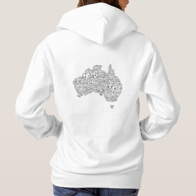 Australian slang map hoodie (Back)