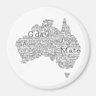 Australian slang map magnet