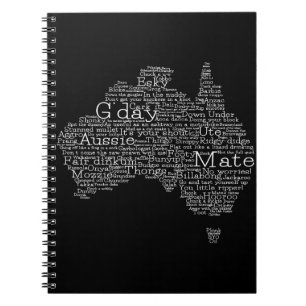 Australian slang map notebook