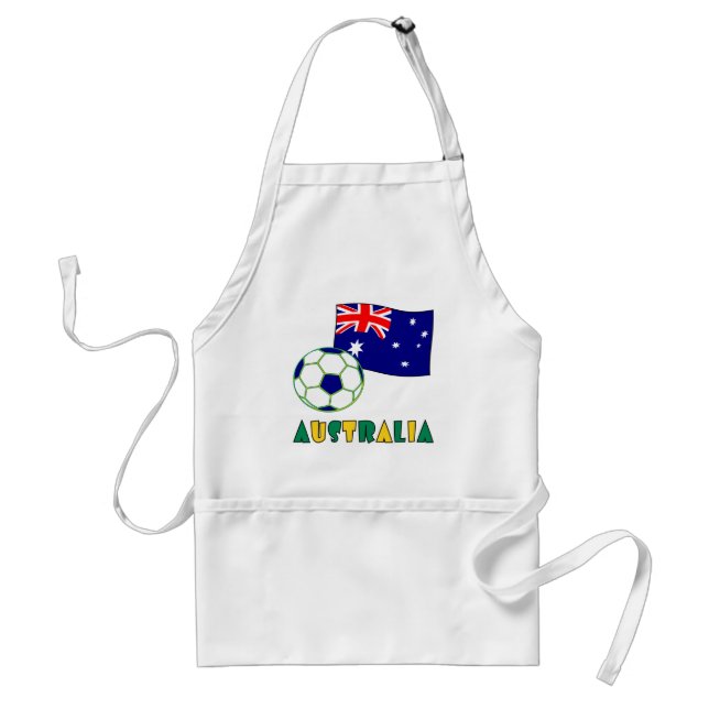 Australian Soccer Ball and Flag  Standard Apron (Front)