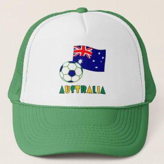Australian Soccer Ball and Flag Trucker Hat